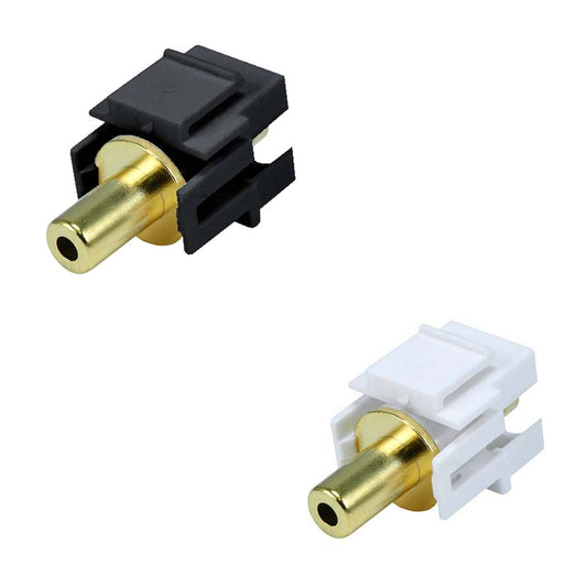 Lyndahl LKK0195XXG Keystone, 3.5mm jack F/F adapter, gold-plated, black o white