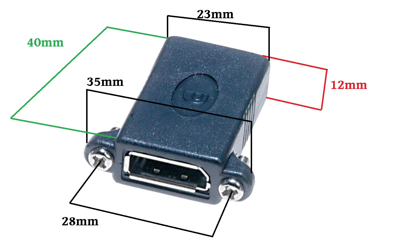 Lyndahl LKPA019 Displayport adapter (AF/AF) for front panel mounting